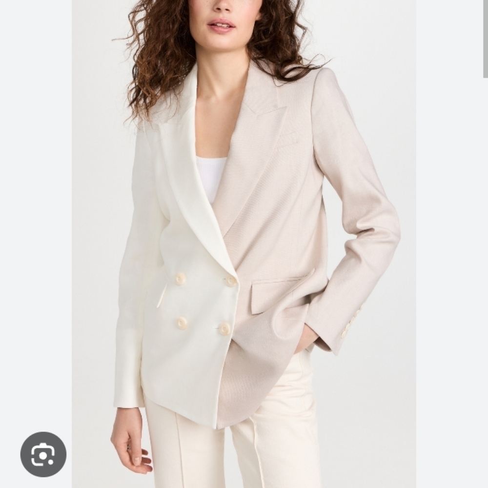 Veronica Beard Braeton Dickey Jacket In White/Limestone
